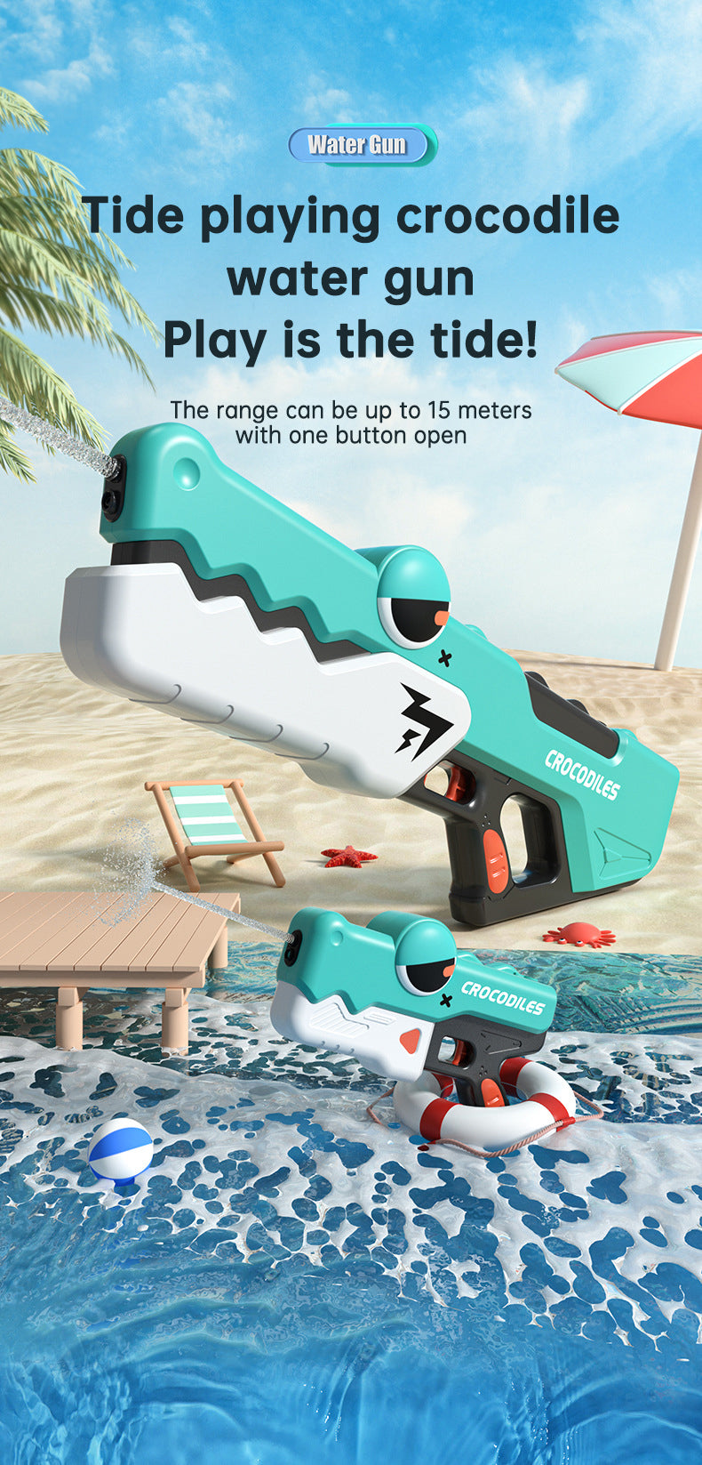 Pistola ad acqua elettrica CROCOGUN!!!