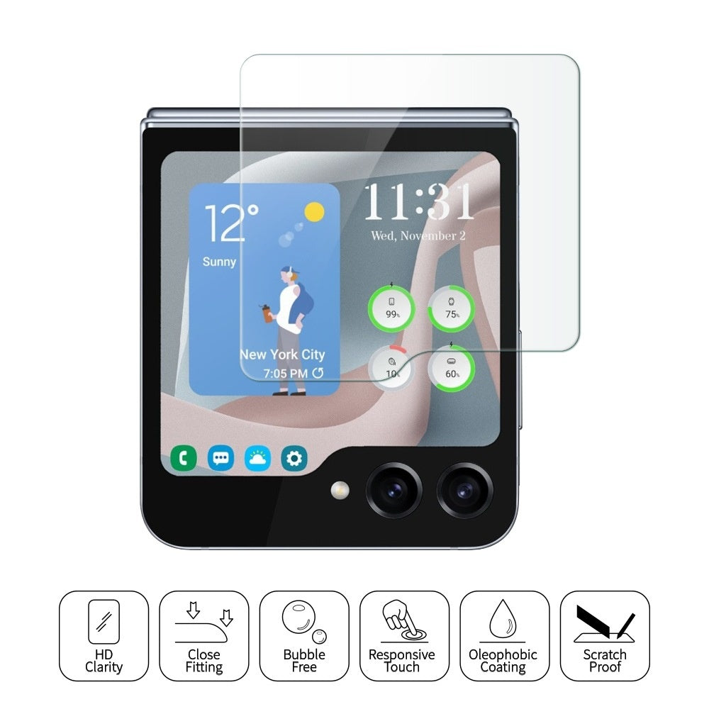 Pellicola Vetro Temperato 9H Anti-Spia per Galaxy Z Flip