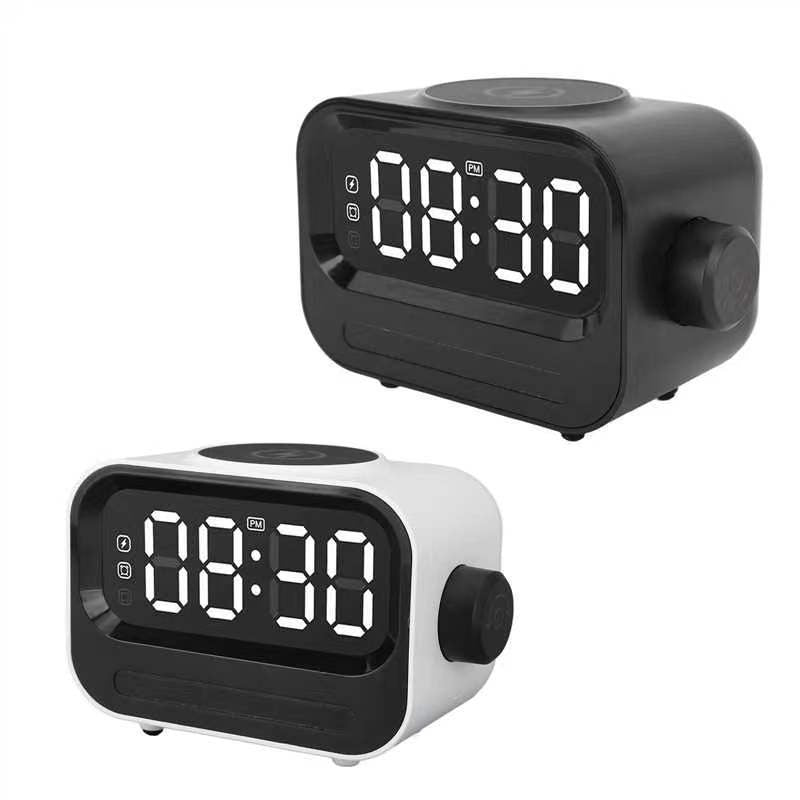 Sveglia Bluetooth con Ricarica Wireless 15W – Speaker 5W RGB e Luce Ambientale – Controllo Vocale