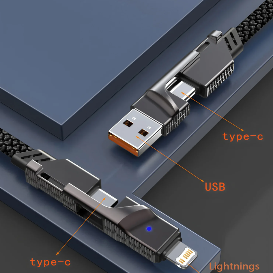 Cavo 4-in-1 USB-C e Lightning PD 100W