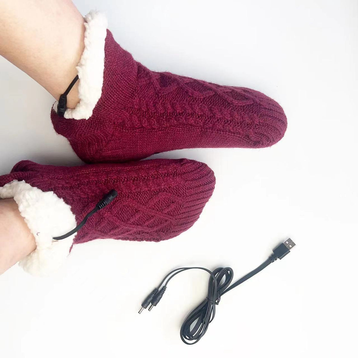 Calzini Riscaldanti USB – Scalda Piedi Elettrico Invernale Unisex Taglia Unica