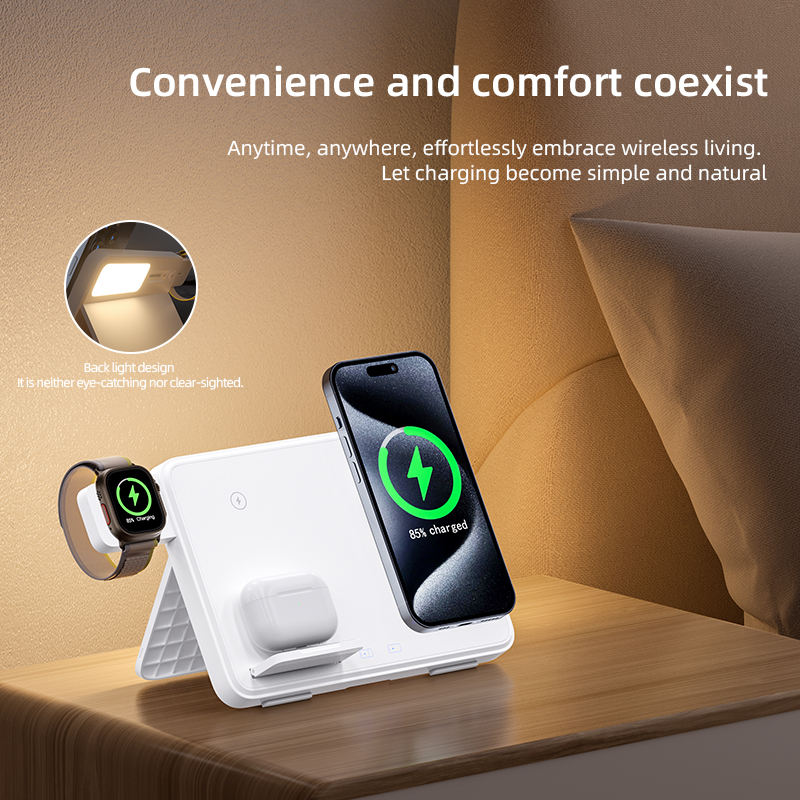 Caricatore Wireless 3-in-1 15W – per iPhone, Apple Watch e AirPods – Compatibile Samsung – MagSafe