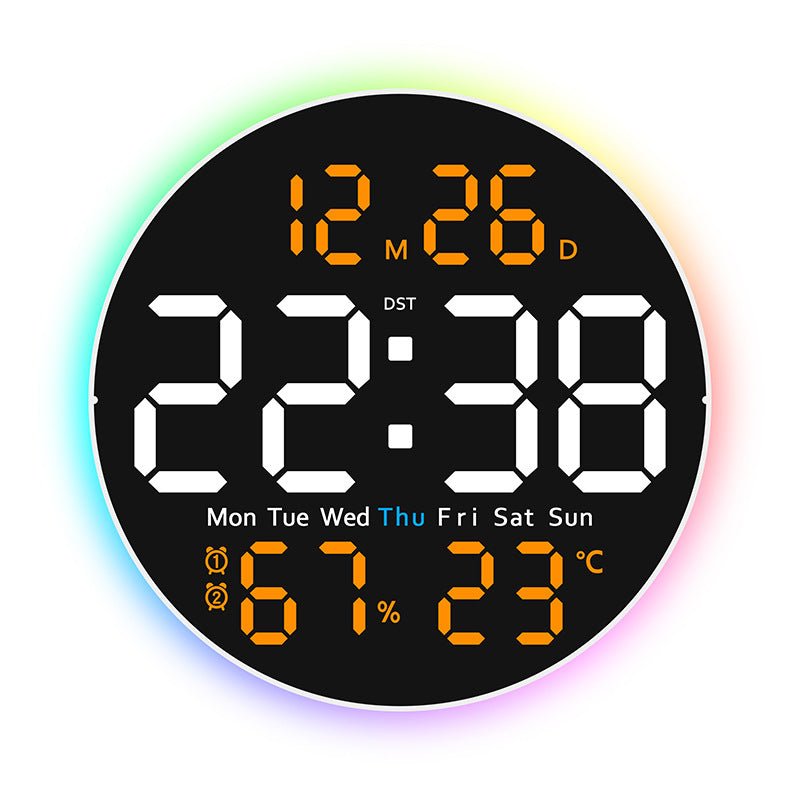 Orologio da Parete Digitale LED 10" – Sveglia e Temperatura