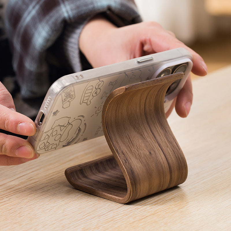 Supporto in Legno per Smartphone – Stand Desktop
