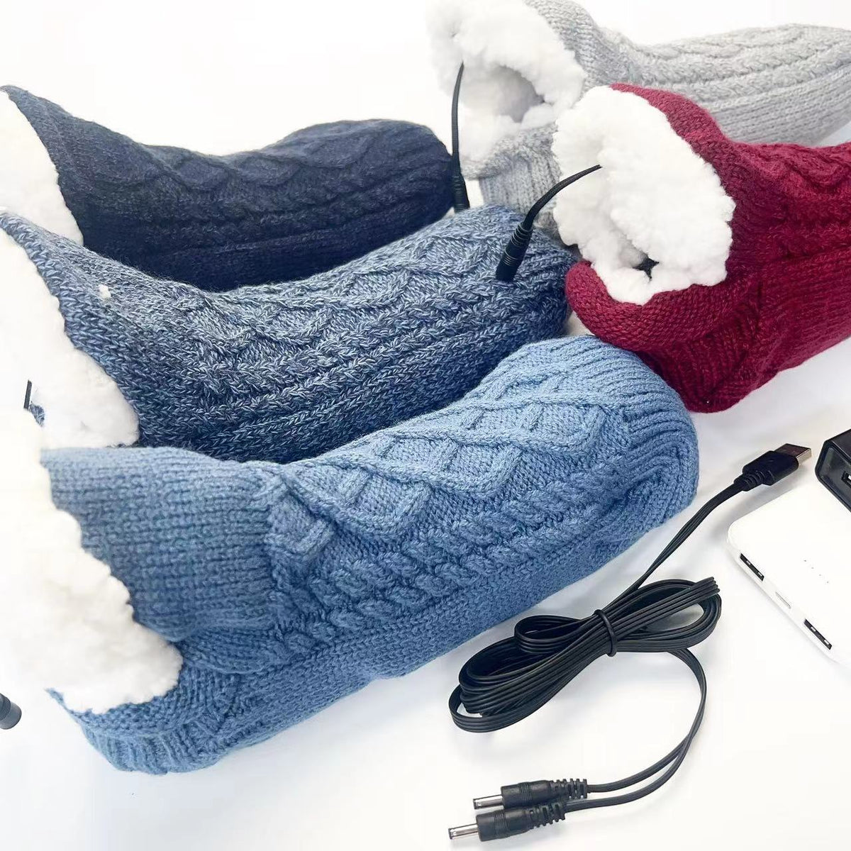 Calzini Riscaldanti USB – Scalda Piedi Elettrico Invernale Unisex Taglia Unica