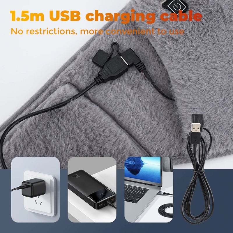 Cintura Riscaldante USB – Scalda Mani e Vita con Grafene, 3 Temperature