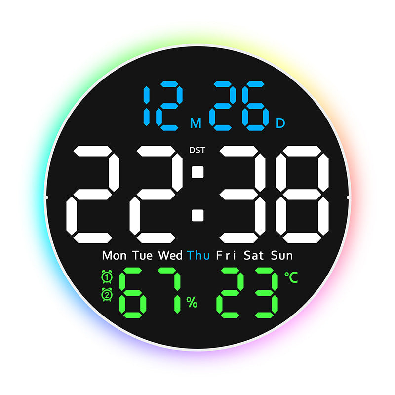 Orologio da Parete Digitale LED 10" – Sveglia e Temperatura