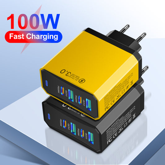 Caricatore super fast da 100W - 4 in 1 2USB+ 2PD