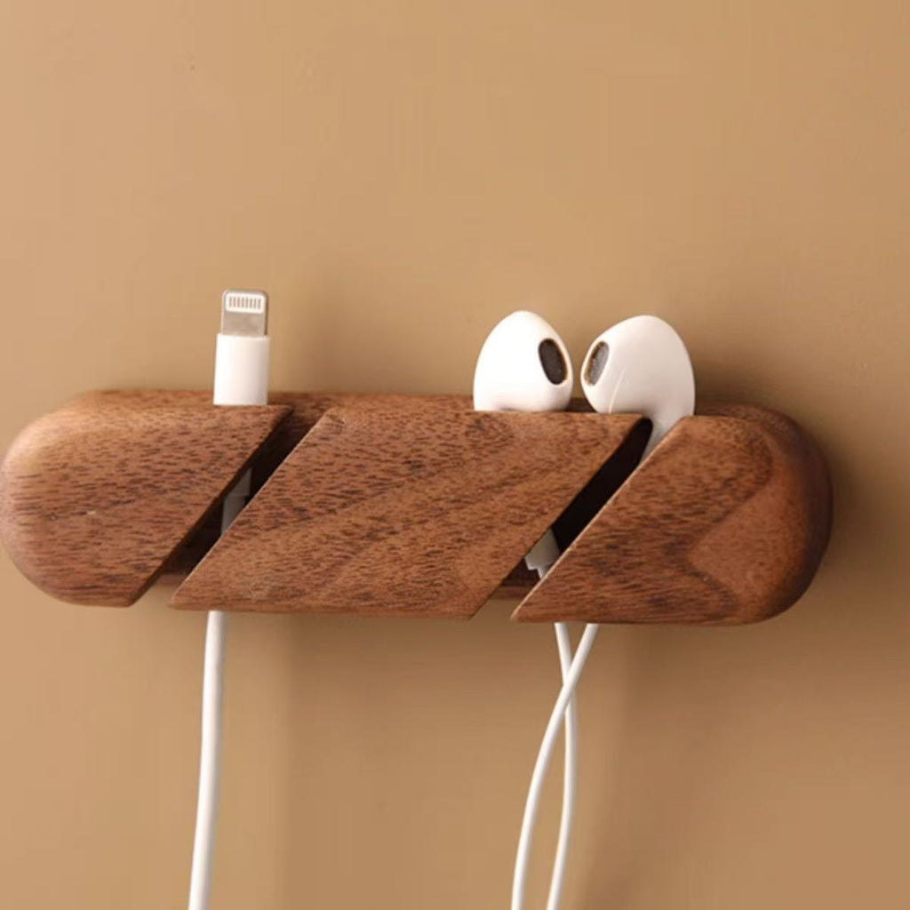 Porta Cavi in Legno Massello – Organizer da Scrivania