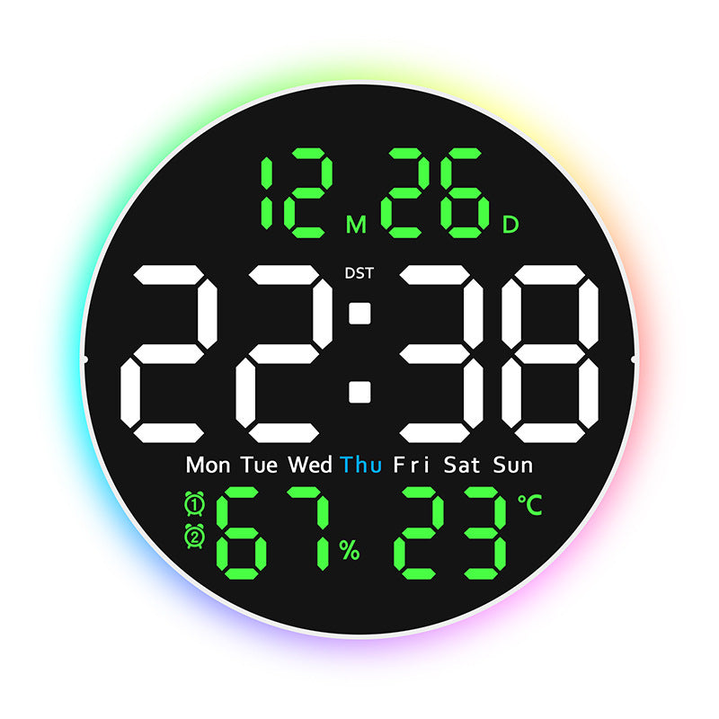 Orologio da Parete Digitale LED 10" – Sveglia e Temperatura