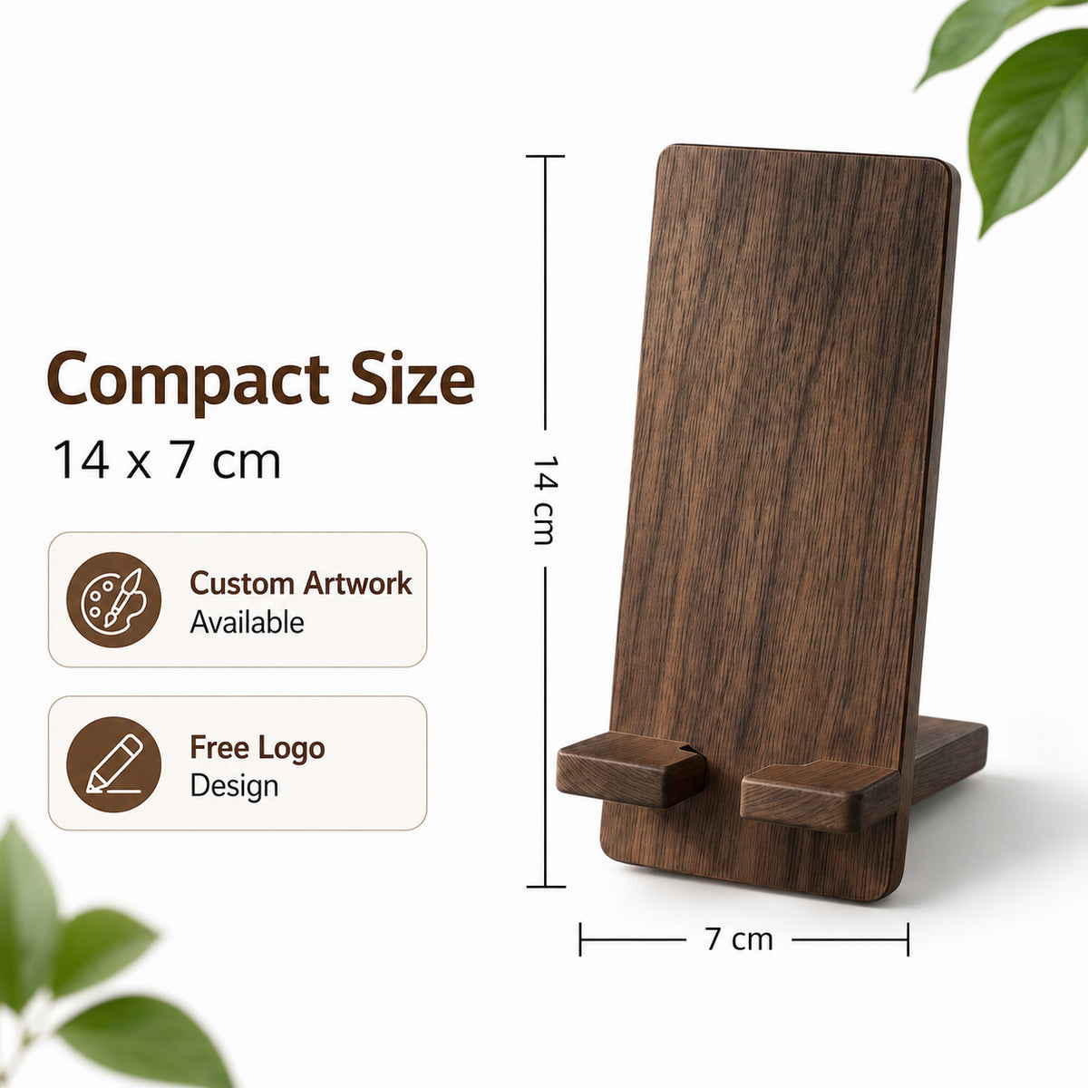 Supporto in Legno Massiccio per Smartphone – Stand Desktop