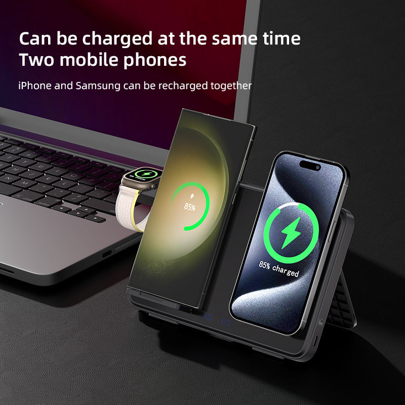 Caricatore Wireless 3-in-1 15W – per iPhone, Apple Watch e AirPods – Compatibile Samsung – MagSafe