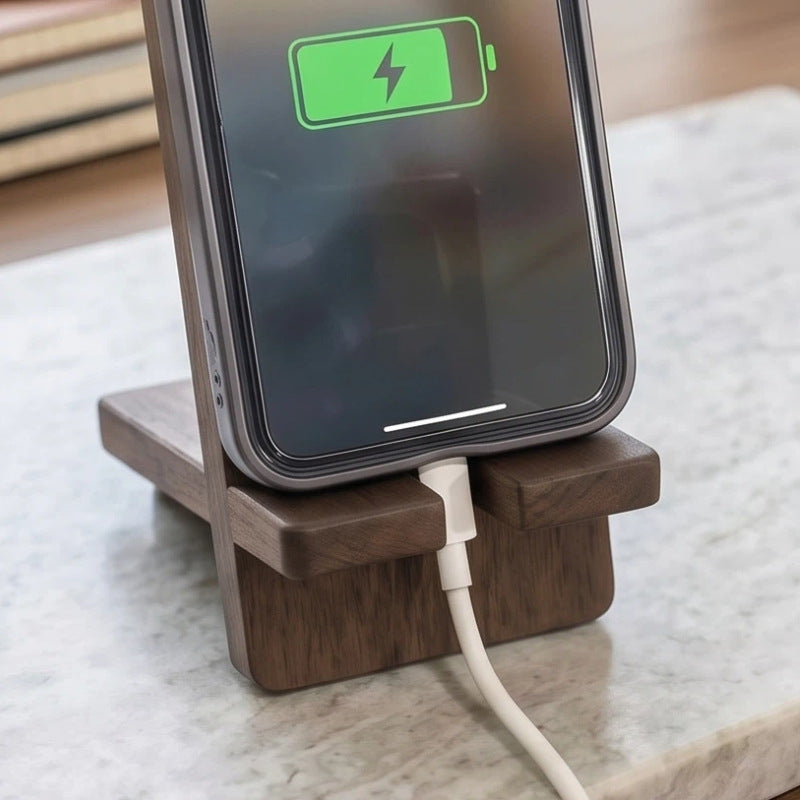 Supporto in Legno Massiccio per Smartphone – Stand Desktop