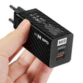 Caricatore GaN 65W Doppia Porta USB-C e USB-A – Ricarica Rapida per Laptop, iPhone e Android – Spina EU/US/UK