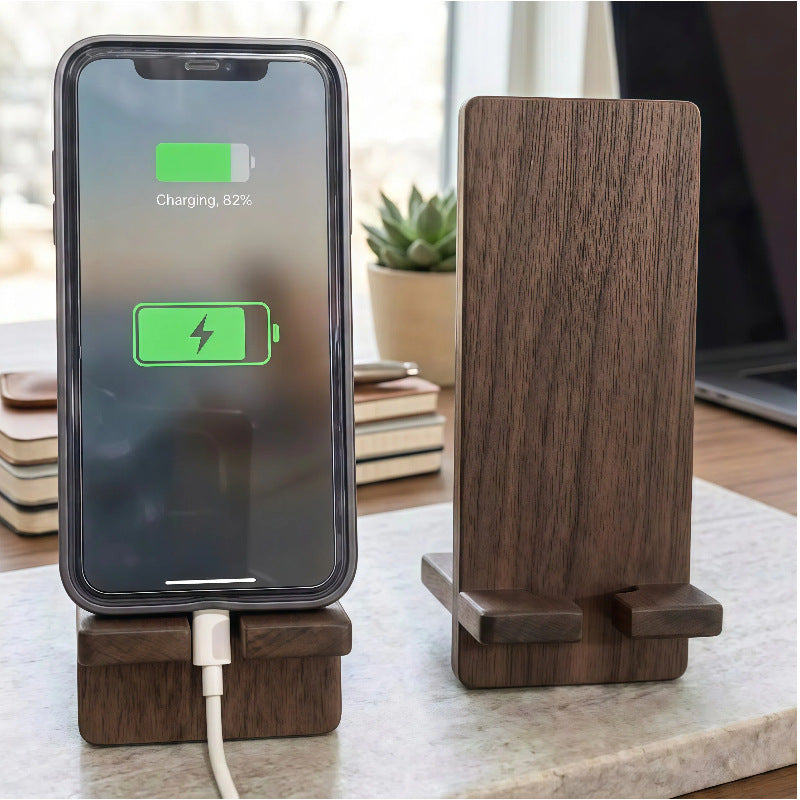 Supporto in Legno Massiccio per Smartphone – Stand Desktop
