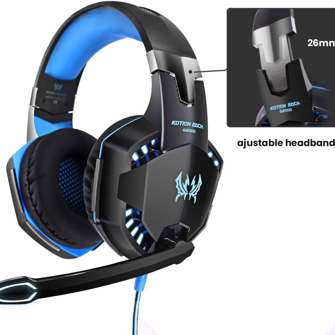 Cuffie Gaming Cablate RGB G2000 – Bassi Potenziati